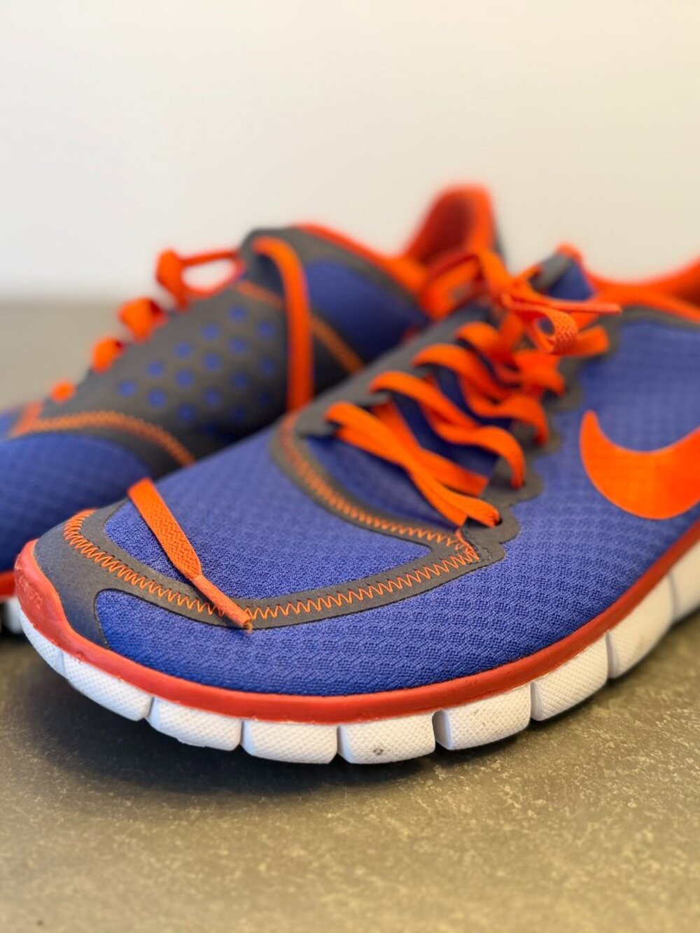 Nike Free 5.0 Running Shoes Men’s Size 12 Blue Orange 378930-991